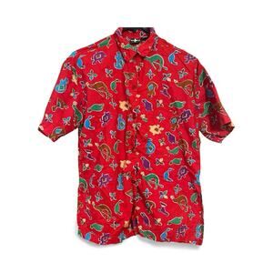 Vintage 80s Hunt Club Oversized Abstract Animal Print Shirt